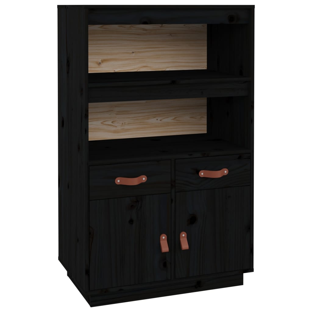 Kaappi musta 67x40x108,5 cm täysi mänty - Sisustajankoti.fi