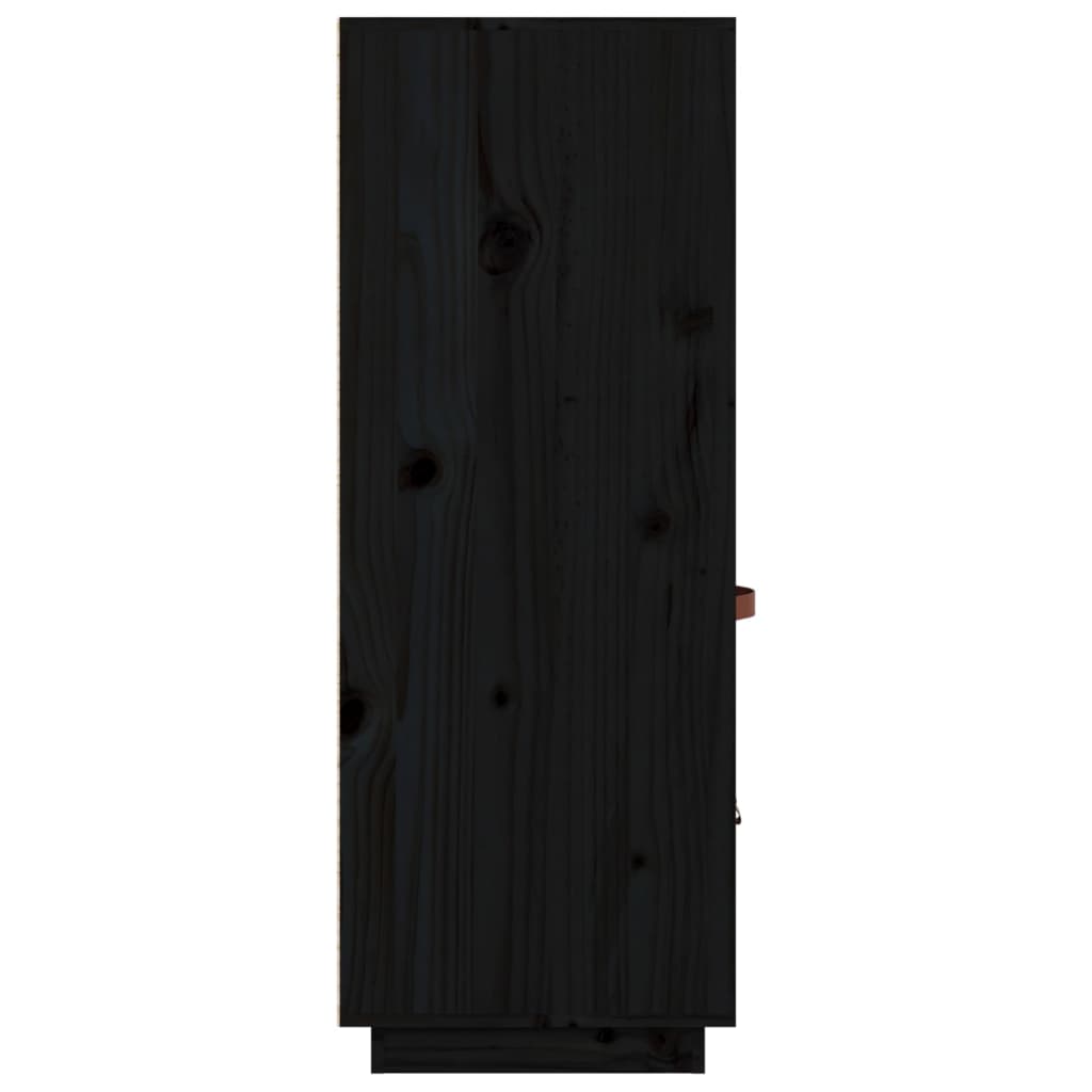 Kaappi musta 67x40x108,5 cm täysi mänty - Sisustajankoti.fi