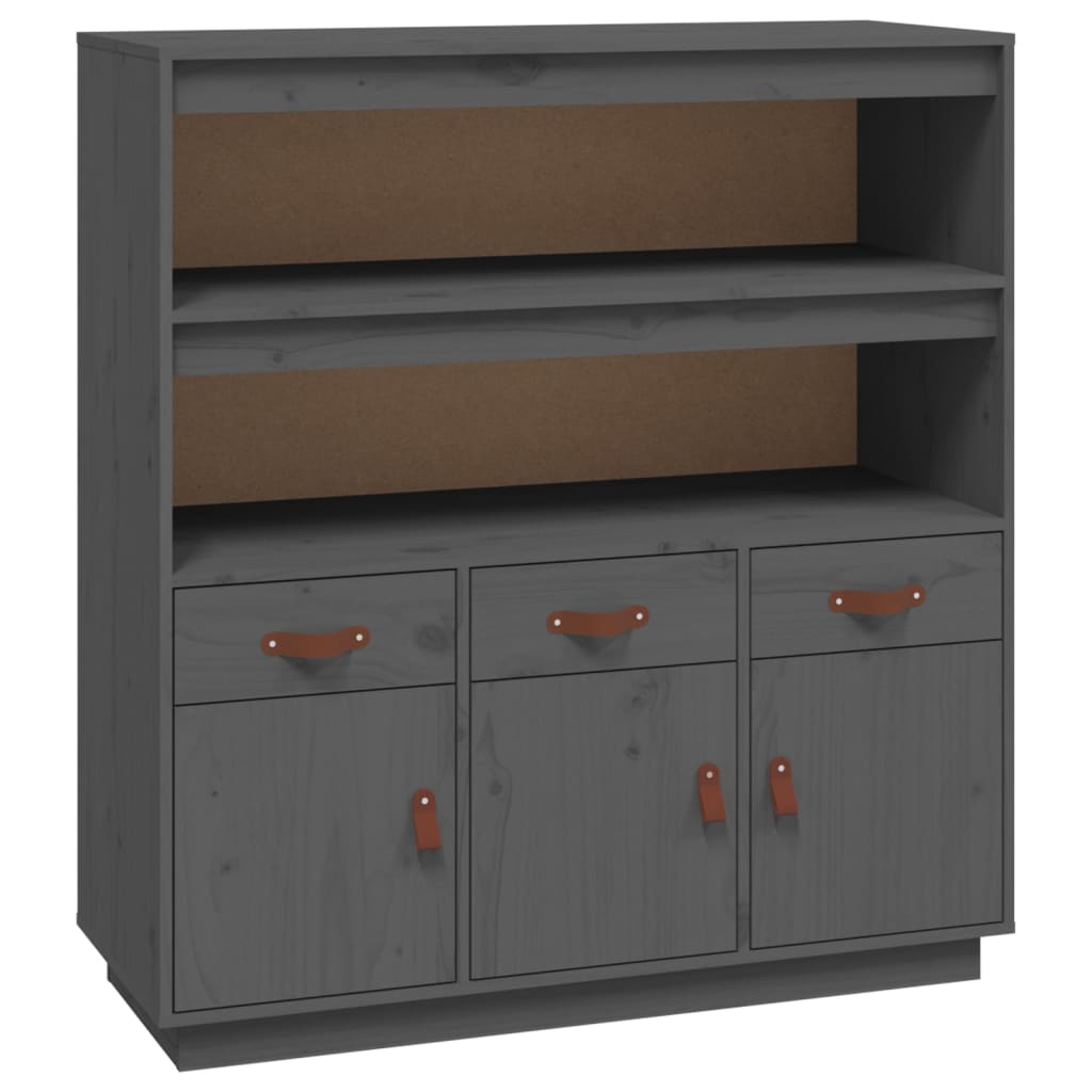 Kaappi harmaa 100x40x108,5 cm täysi mänty - Sisustajankoti.fi