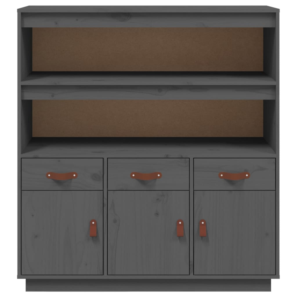 Kaappi harmaa 100x40x108,5 cm täysi mänty - Sisustajankoti.fi