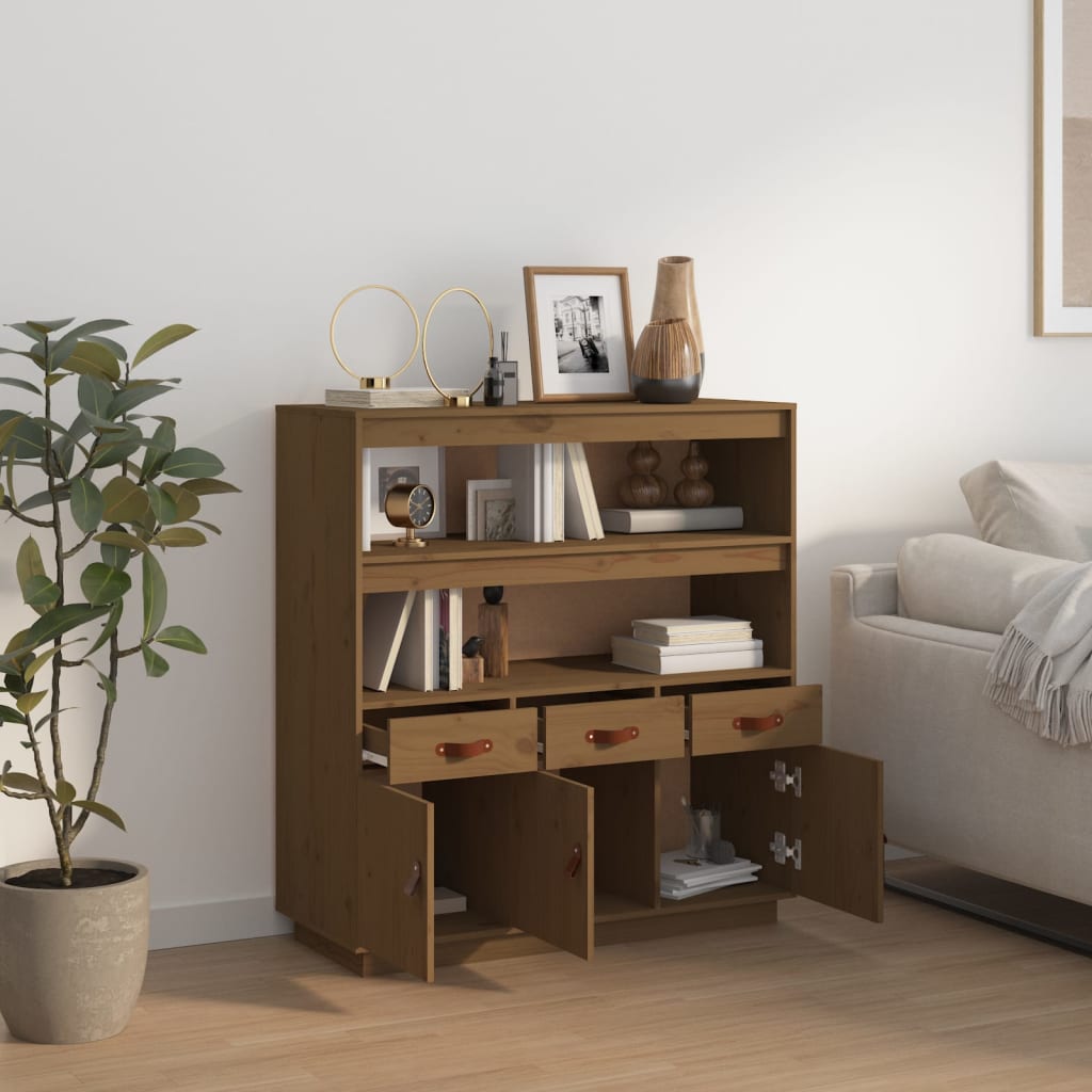 Kaappi hunajanruskea 100x40x108,5 cm täysi mänty - Sisustajankoti.fi