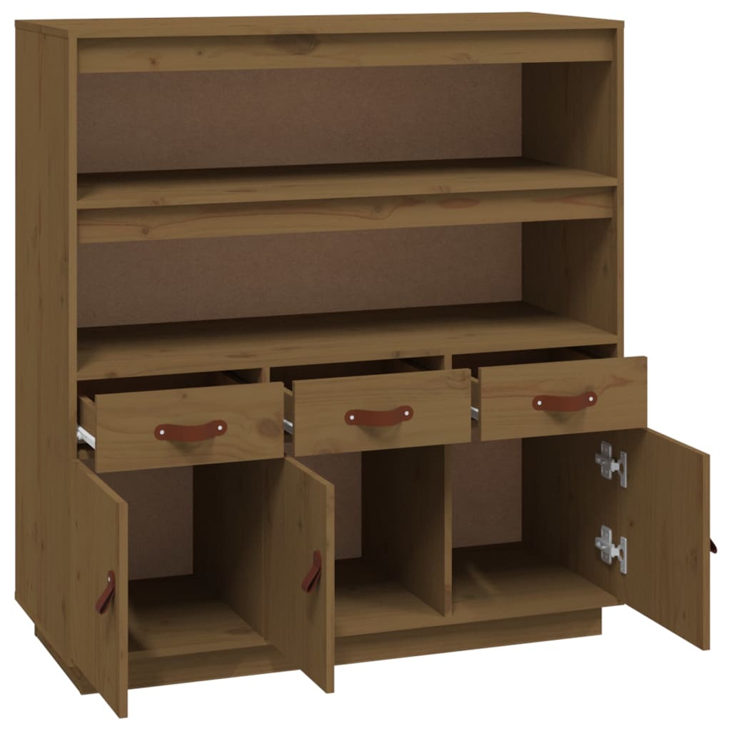Kaappi hunajanruskea 100x40x108,5 cm täysi mänty - Sisustajankoti.fi