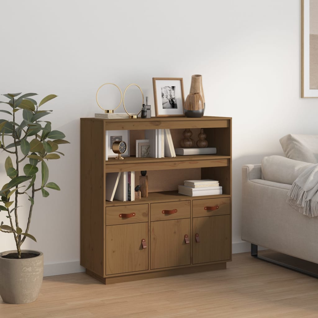Kaappi hunajanruskea 100x40x108,5 cm täysi mänty - Sisustajankoti.fi