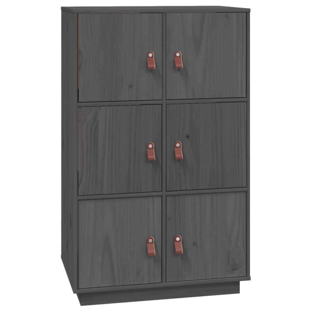 Kaappi harmaa 67x40x108,5 cm täysi mänty - Sisustajankoti.fi