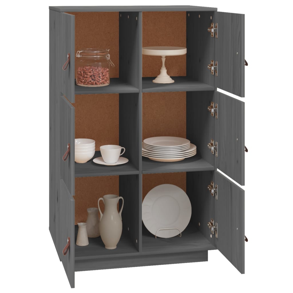 Kaappi harmaa 67x40x108,5 cm täysi mänty - Sisustajankoti.fi