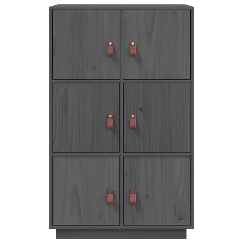 Kaappi harmaa 67x40x108,5 cm täysi mänty - Sisustajankoti.fi