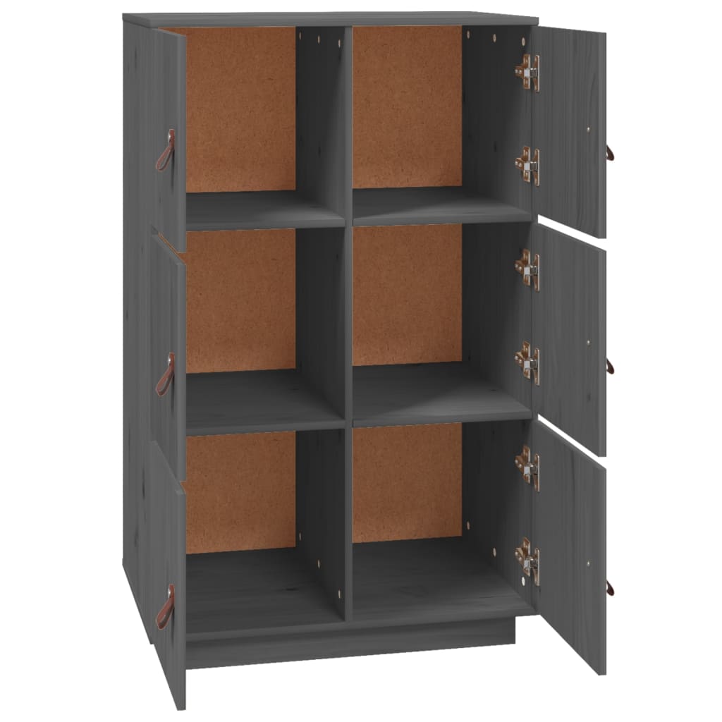 Kaappi harmaa 67x40x108,5 cm täysi mänty - Sisustajankoti.fi