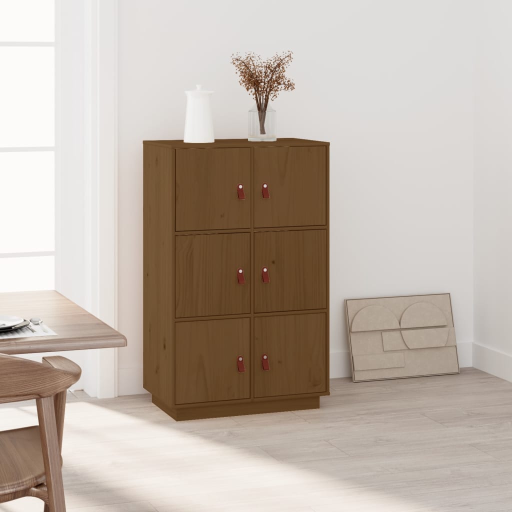 Kaappi hunajanruskea 67x40x108,5 cm täysi mänty - Sisustajankoti.fi