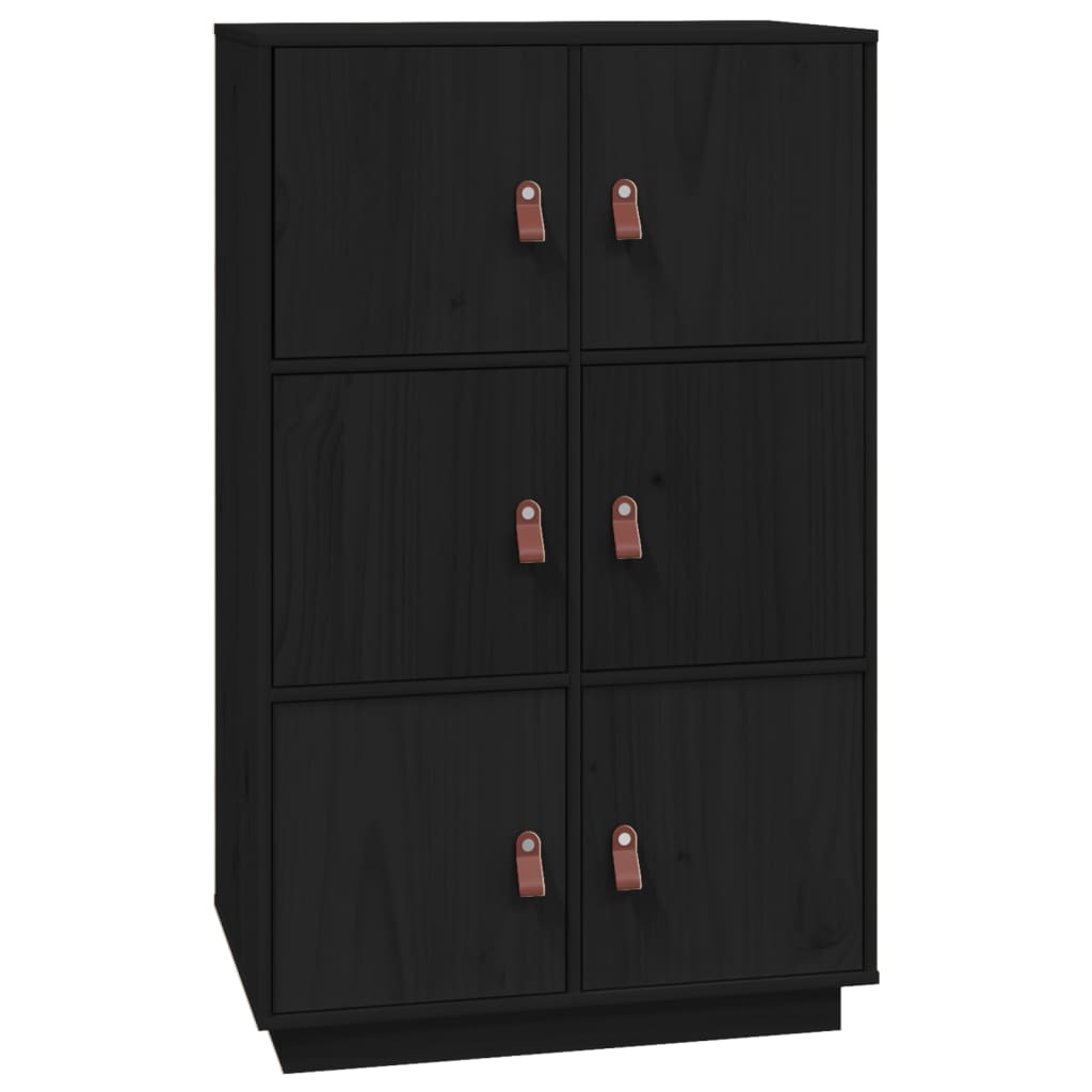 Kaappi musta 67x40x108,5 cm täysi mänty - Sisustajankoti.fi