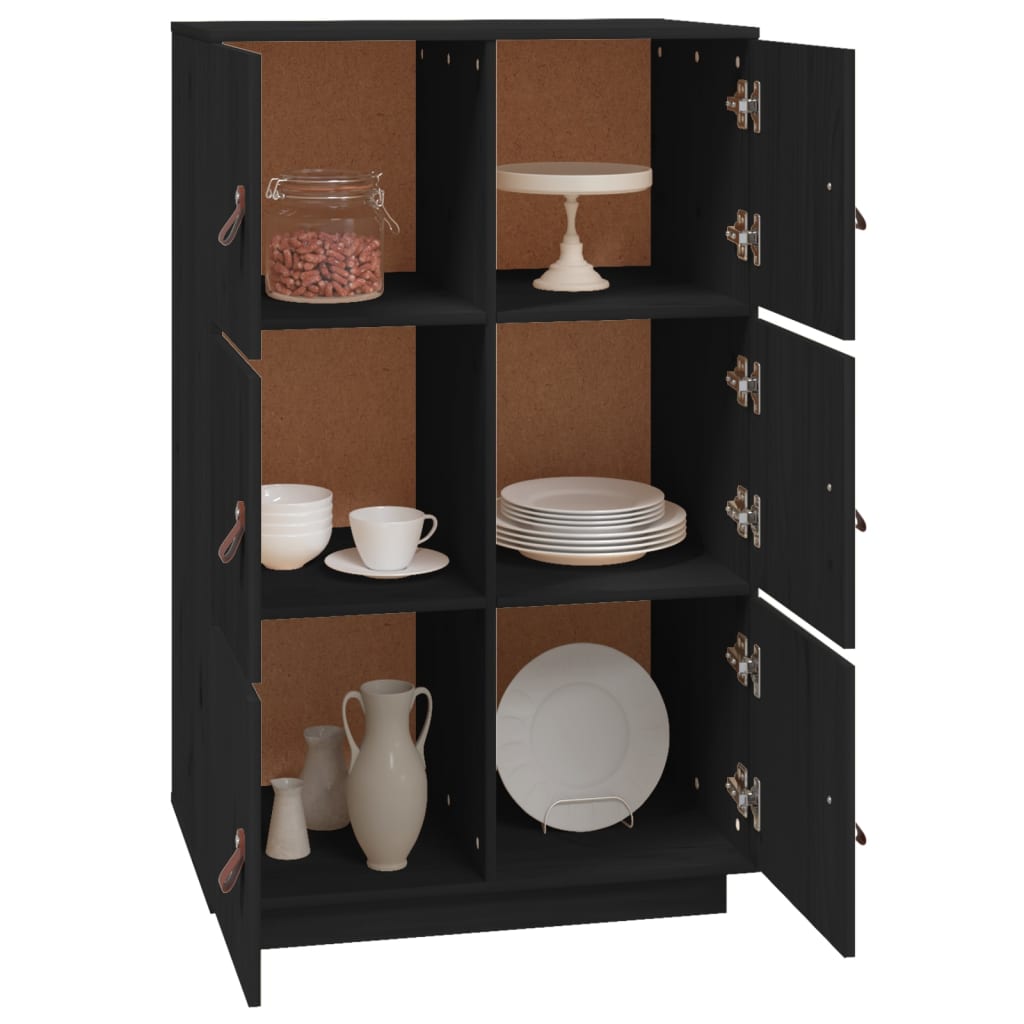 Kaappi musta 67x40x108,5 cm täysi mänty - Sisustajankoti.fi