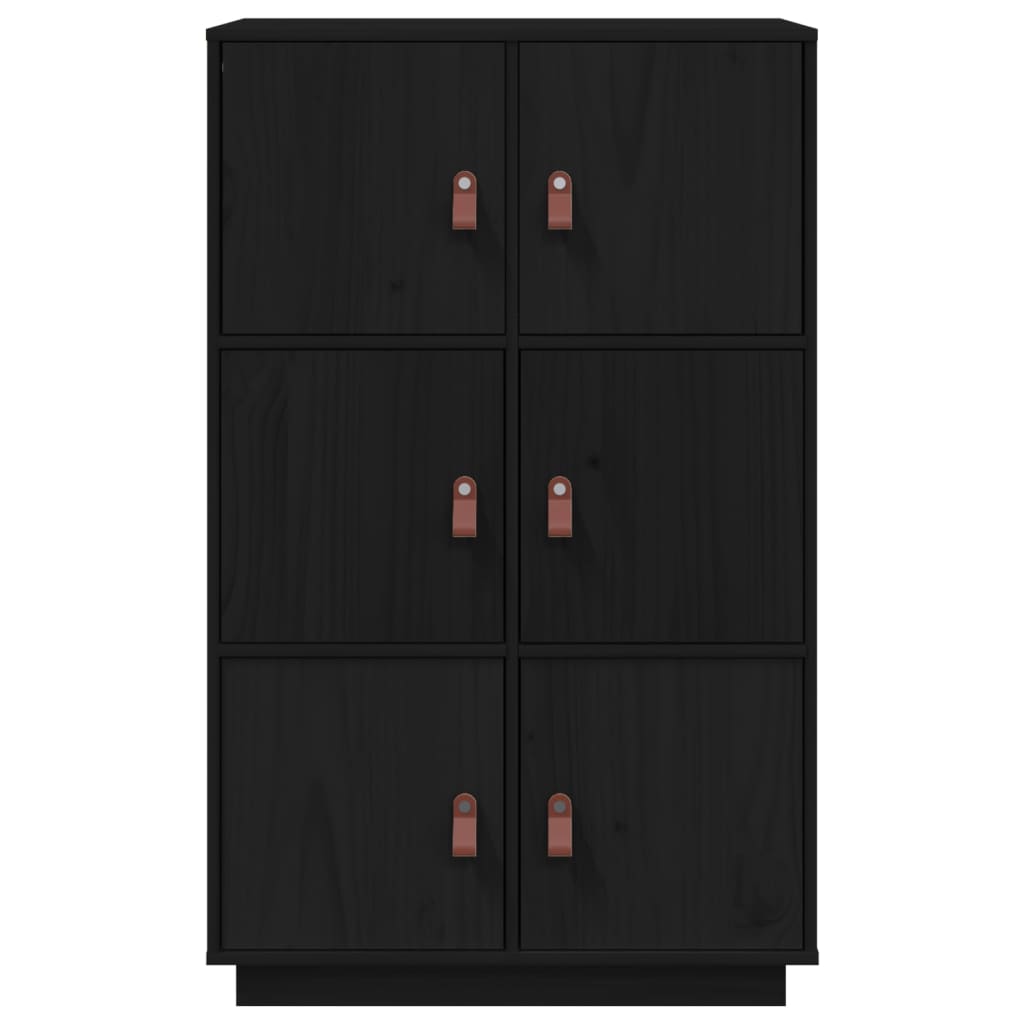 Kaappi musta 67x40x108,5 cm täysi mänty - Sisustajankoti.fi