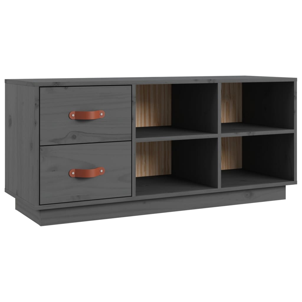 Kenkäpenkki harmaa 100x34x45 cm täysi mänty - Sisustajankoti.fi