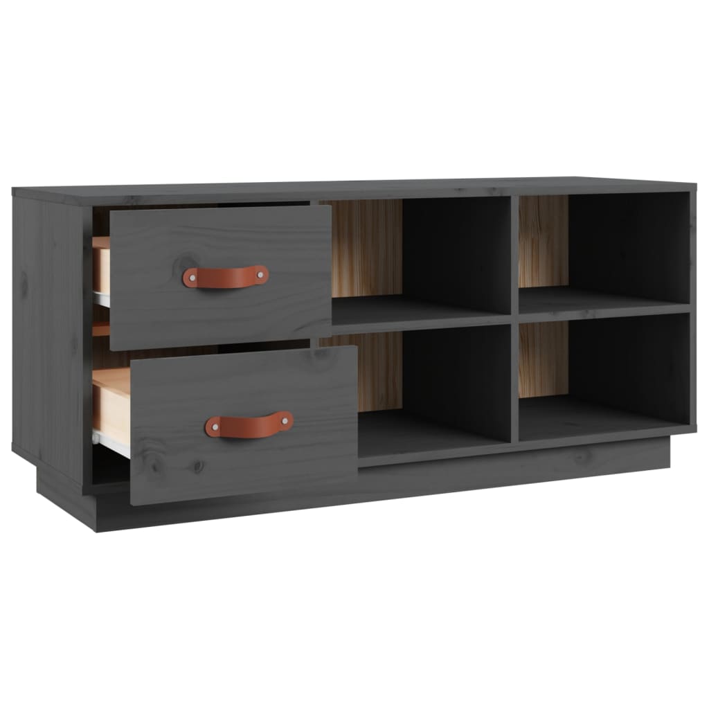 Kenkäpenkki harmaa 100x34x45 cm täysi mänty - Sisustajankoti.fi