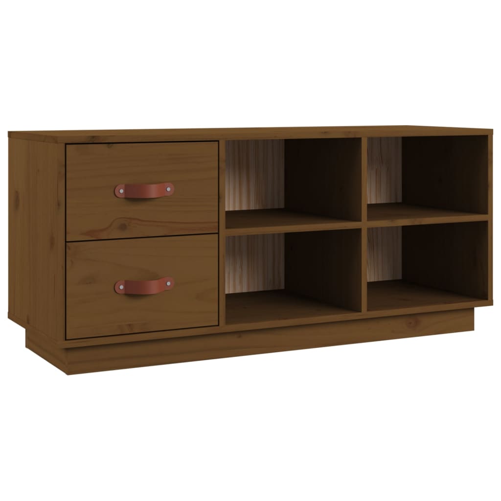 Kenkäkaappi hunajanruskea 100x34x45 cm täysi mänty - Sisustajankoti.fi