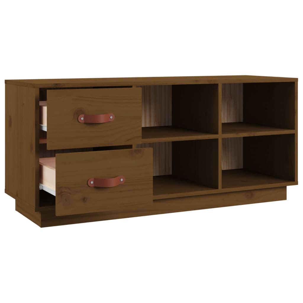 Kenkäkaappi hunajanruskea 100x34x45 cm täysi mänty - Sisustajankoti.fi