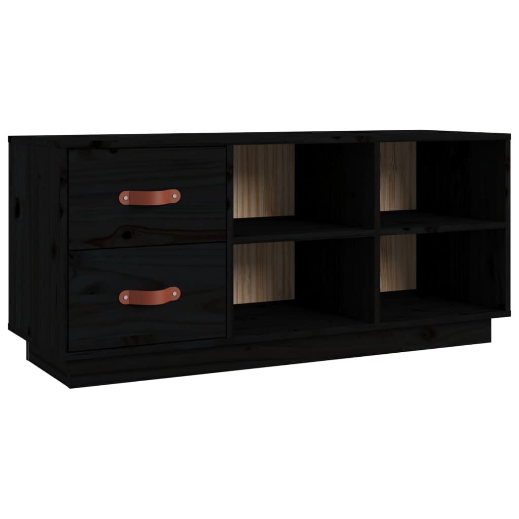 Kenkäpenkki musta 100x34x45 cm täysi mänty - Sisustajankoti.fi