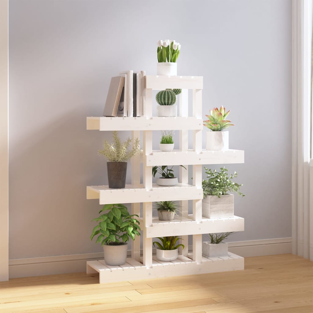 Kasviteline valkoinen 85x25x109,5 cm täysi mänty - Sisustajankoti.fi