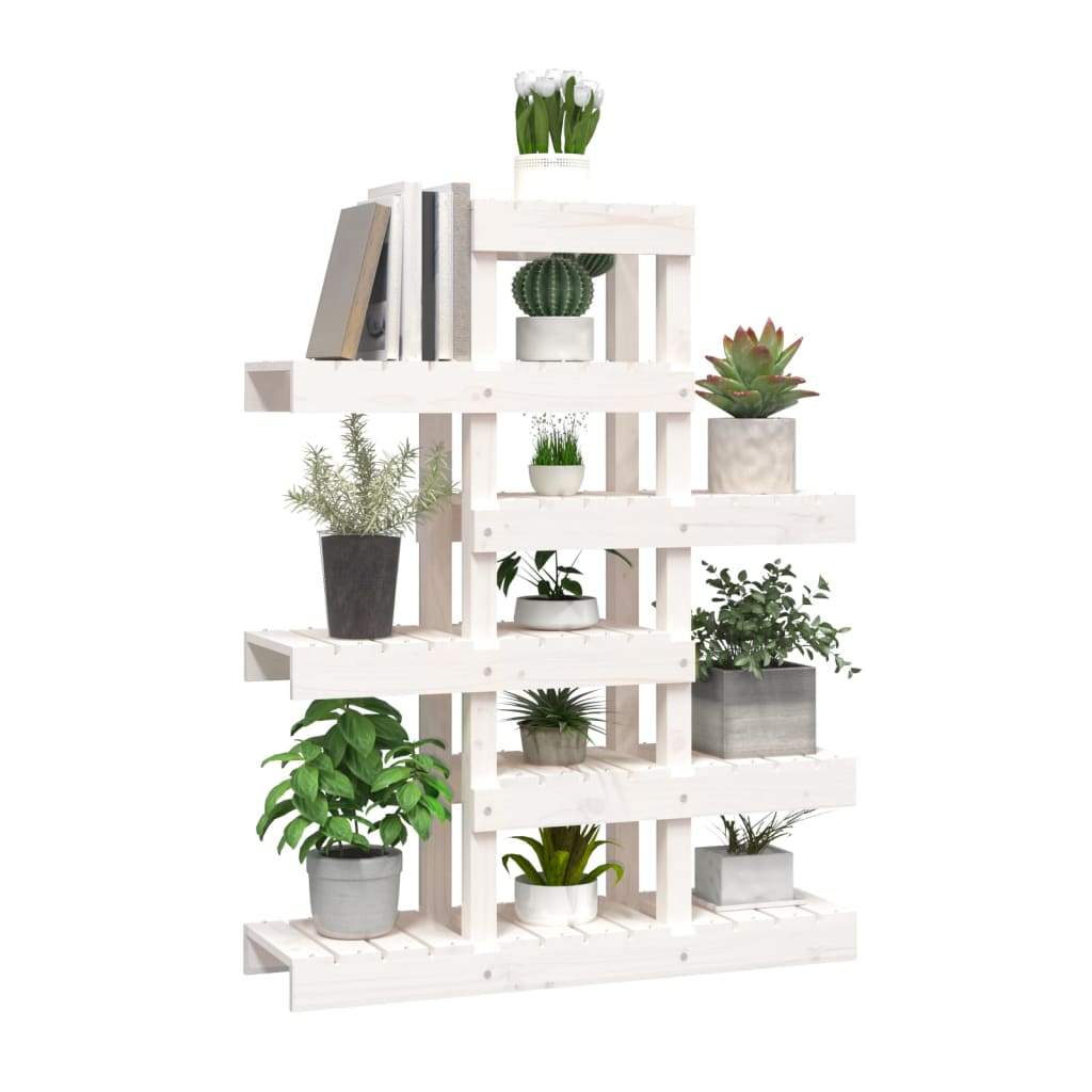 Kasviteline valkoinen 85x25x109,5 cm täysi mänty - Sisustajankoti.fi