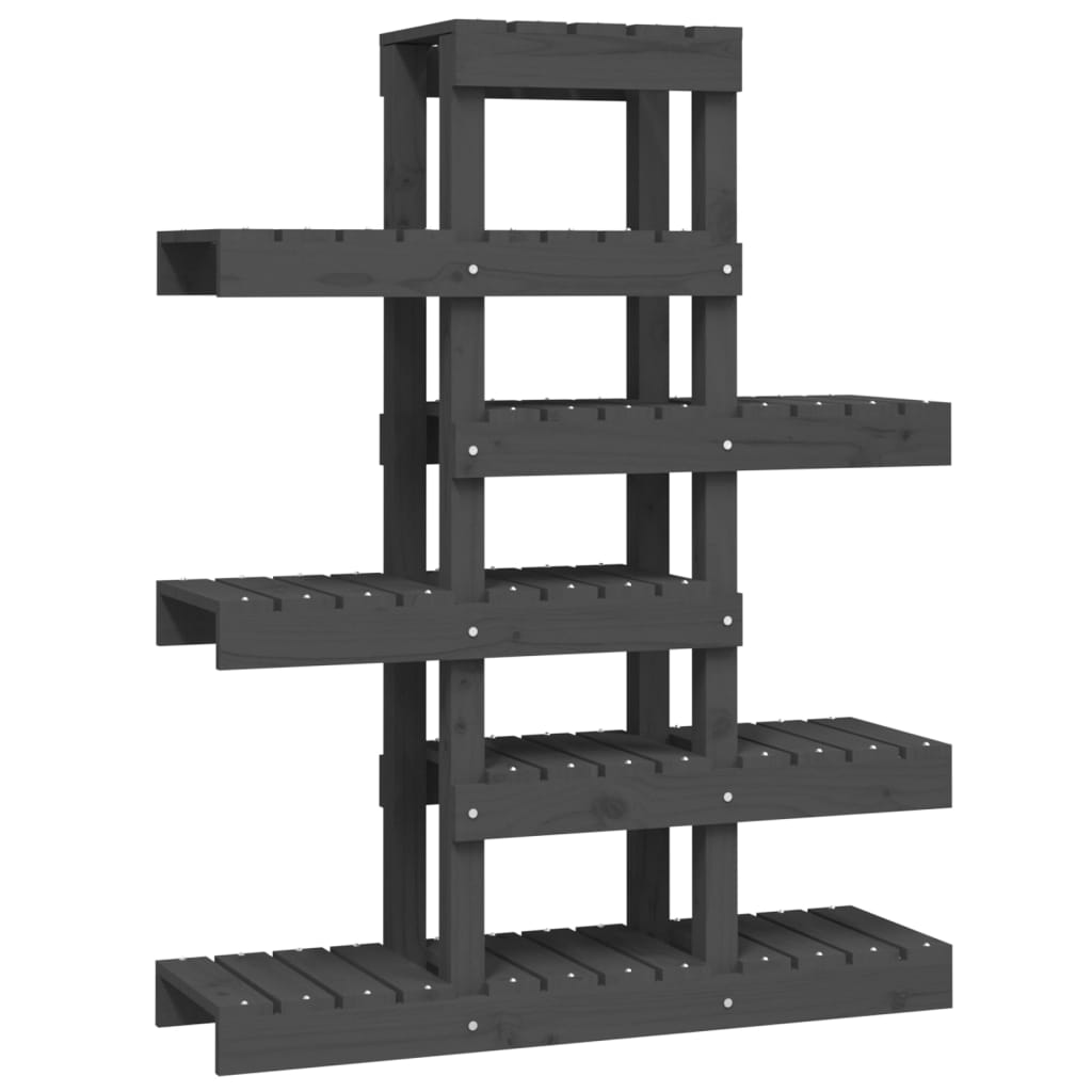 Kasviteline harmaa 85x25x109,5 cm täysi mänty - Sisustajankoti.fi