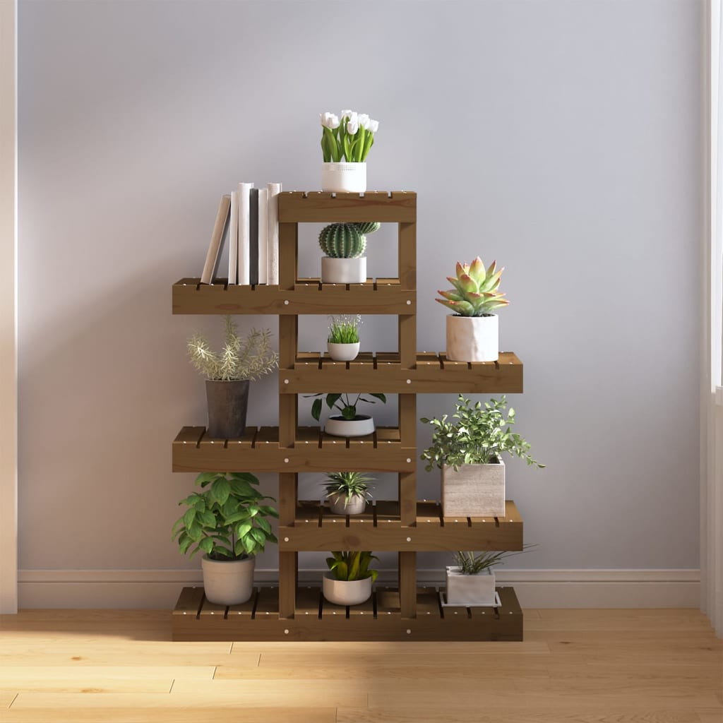 Kasviteline hunajanruskea 85x25x109,5 cm täysi mänty - Sisustajankoti.fi