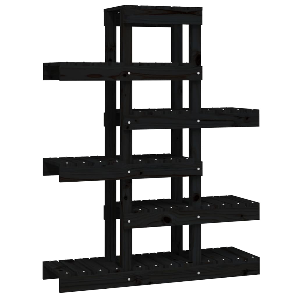 Kasviteline musta 85x25x109,5 cm täysi mänty - Sisustajankoti.fi