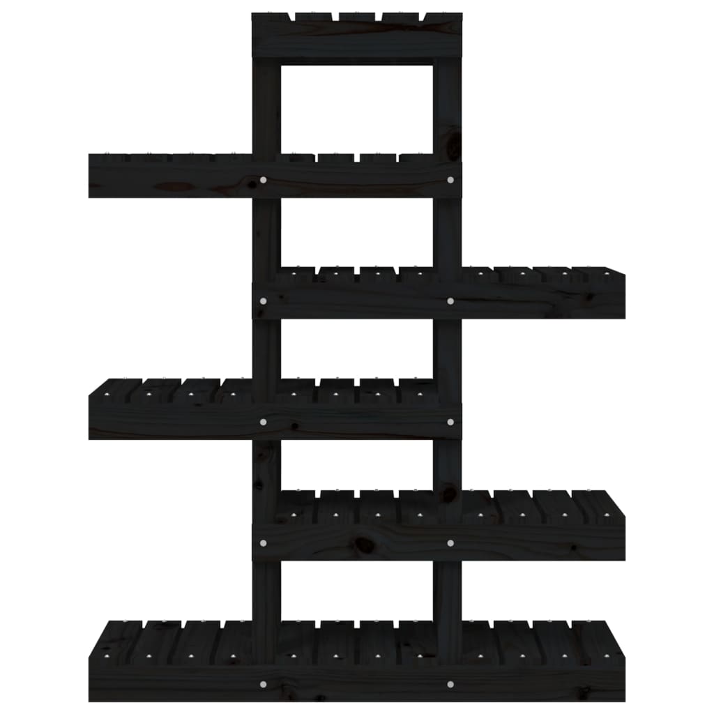 Kasviteline musta 85x25x109,5 cm täysi mänty - Sisustajankoti.fi