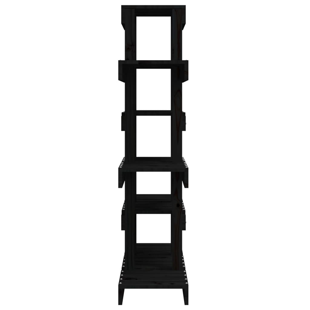 Kasviteline musta 85x25x109,5 cm täysi mänty - Sisustajankoti.fi