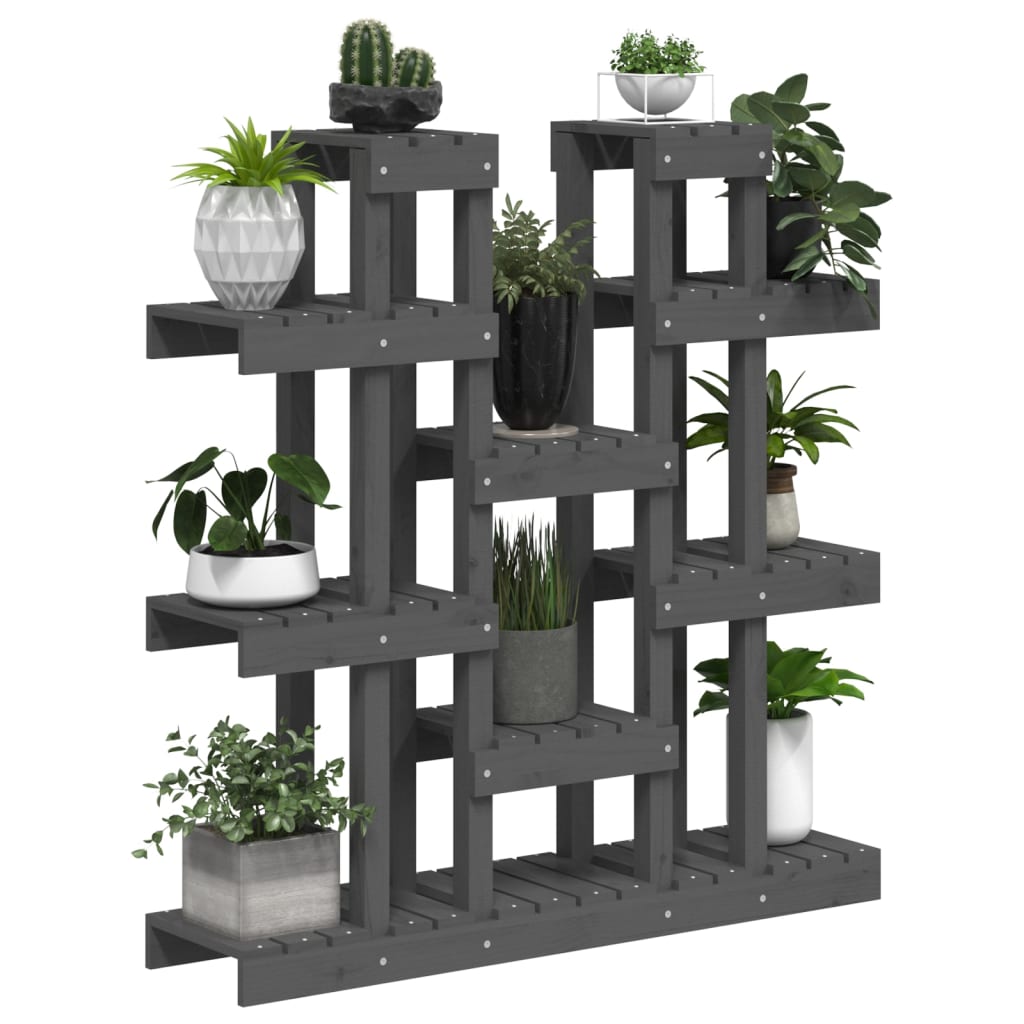 Kasviteline harmaa 104,5x25x109,5 cm täysi mänty - Sisustajankoti.fi