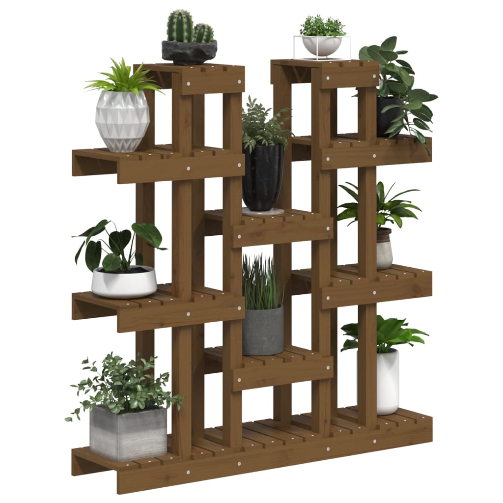 Kasviteline hunajanruskea 104,5x25x109,5 cm täysi mänty - Sisustajankoti.fi