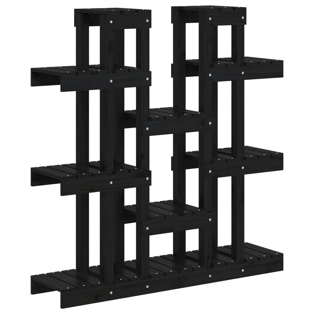 Kasviteline musta 104,5x25x109,5 cm täysi mänty - Sisustajankoti.fi