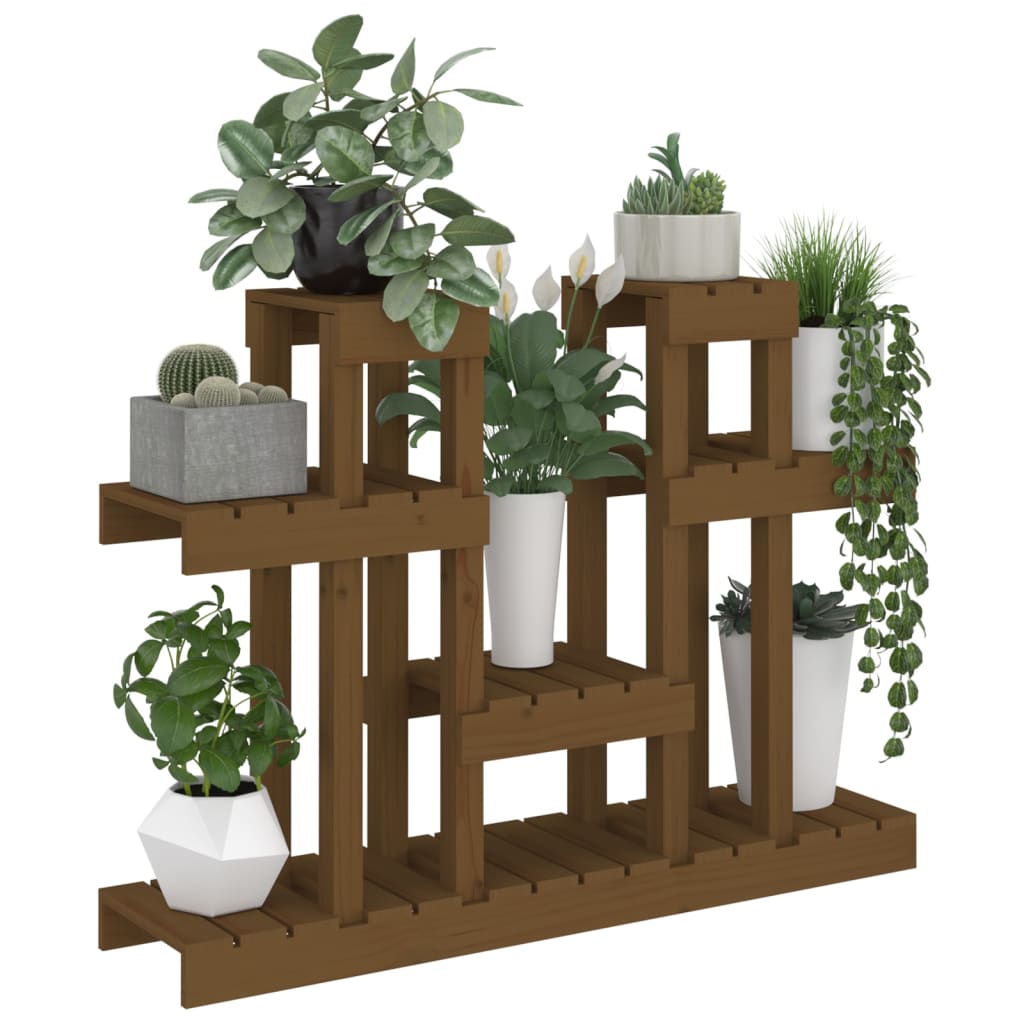 Kasviteline hunajanruskea 104,5x25x77,5 cm täysi mänty - Sisustajankoti.fi