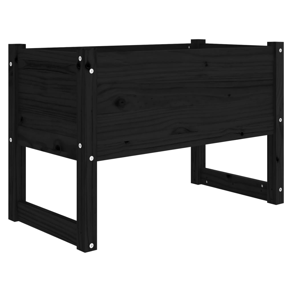Kukkalaatikko musta 78x40x52 cm täysi mänty - Sisustajankoti.fi