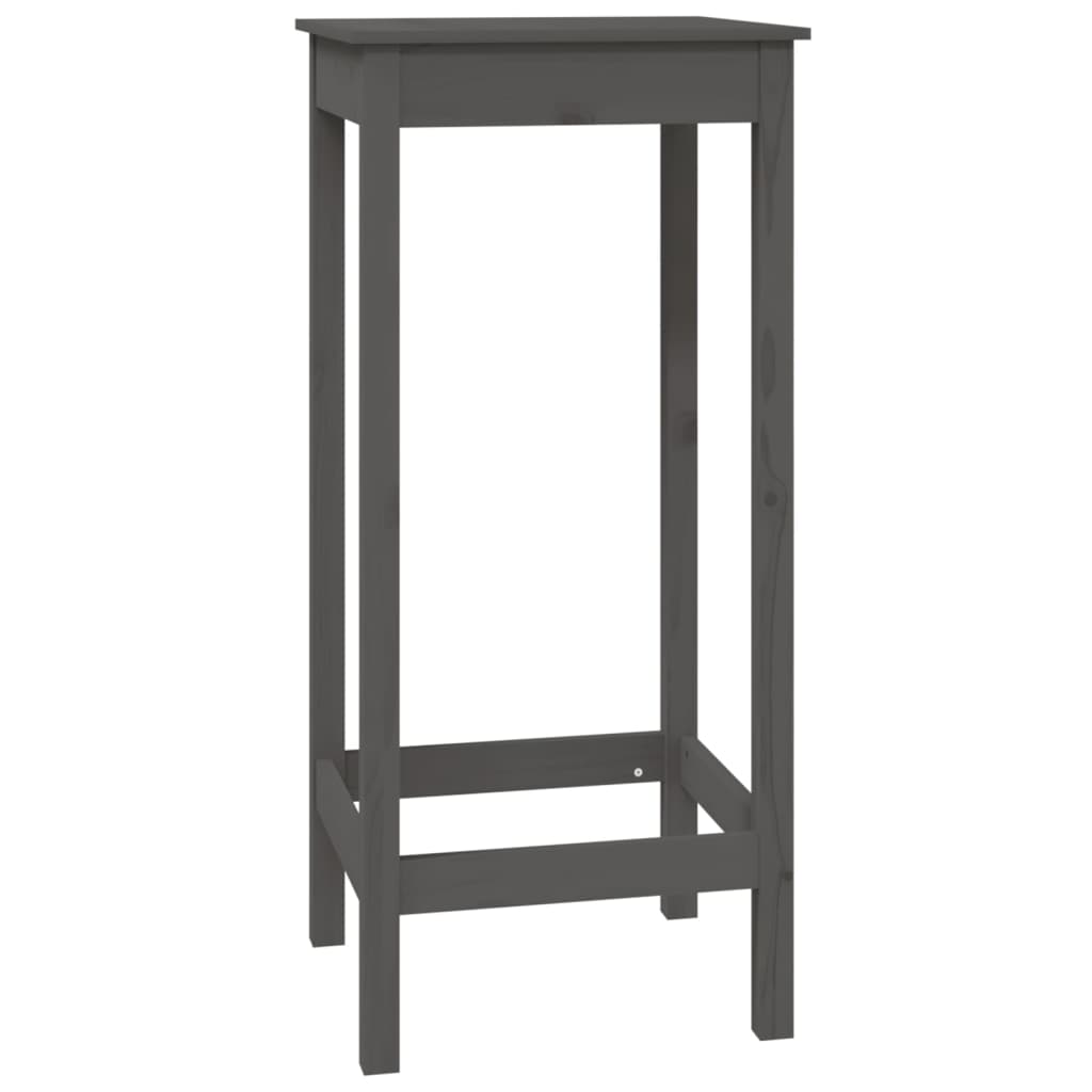 Baaripöytä harmaa 50x50x110 cm täysi mänty - Sisustajankoti.fi