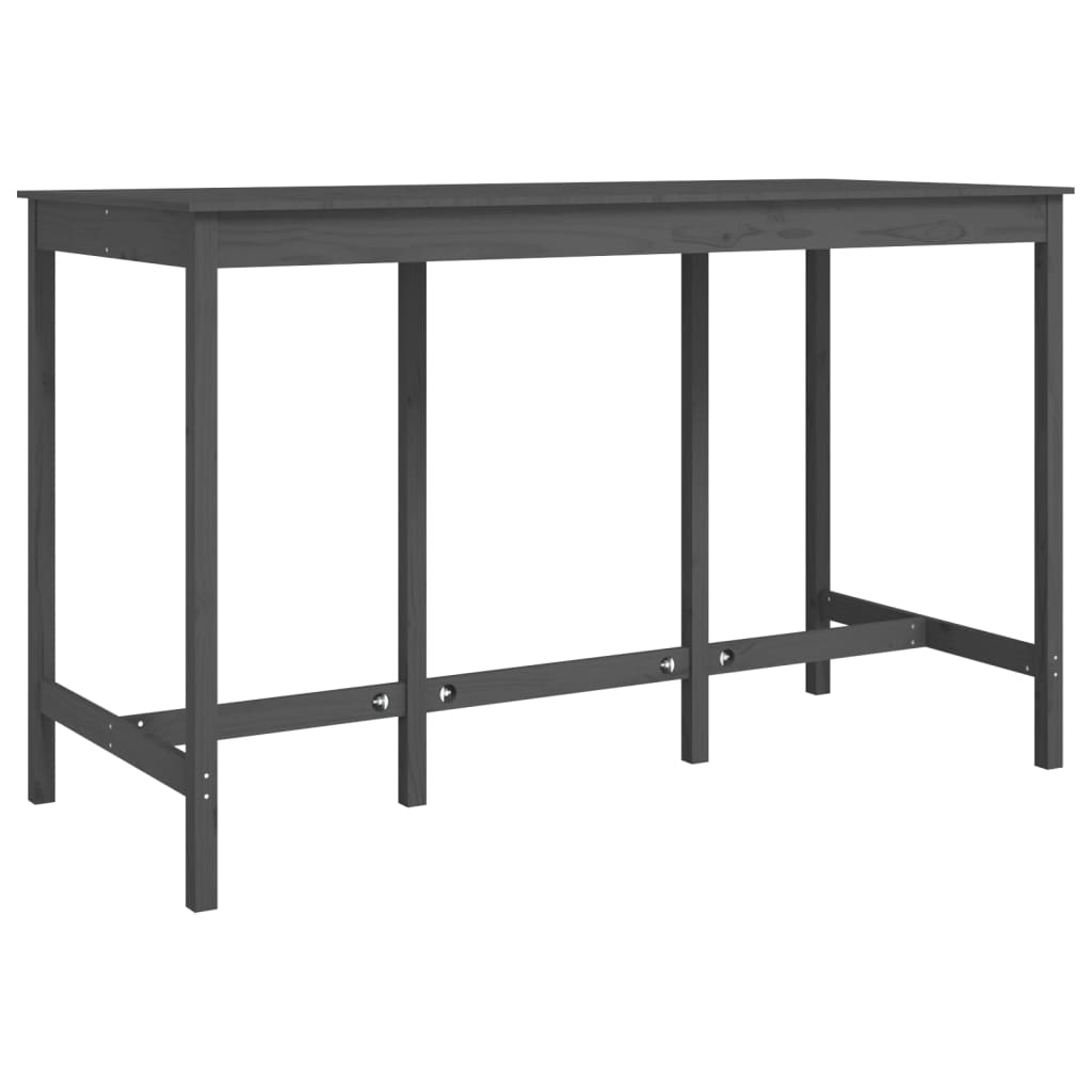 Baaripöytä harmaa 180x80x110 cm täysi mänty - Sisustajankoti.fi