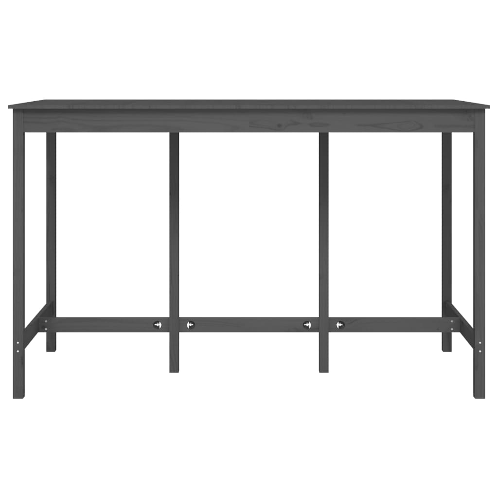Baaripöytä harmaa 180x80x110 cm täysi mänty - Sisustajankoti.fi