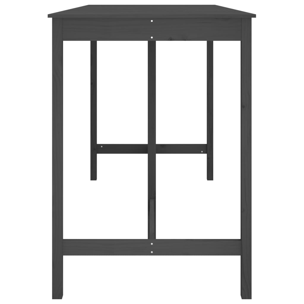 Baaripöytä harmaa 180x80x110 cm täysi mänty - Sisustajankoti.fi