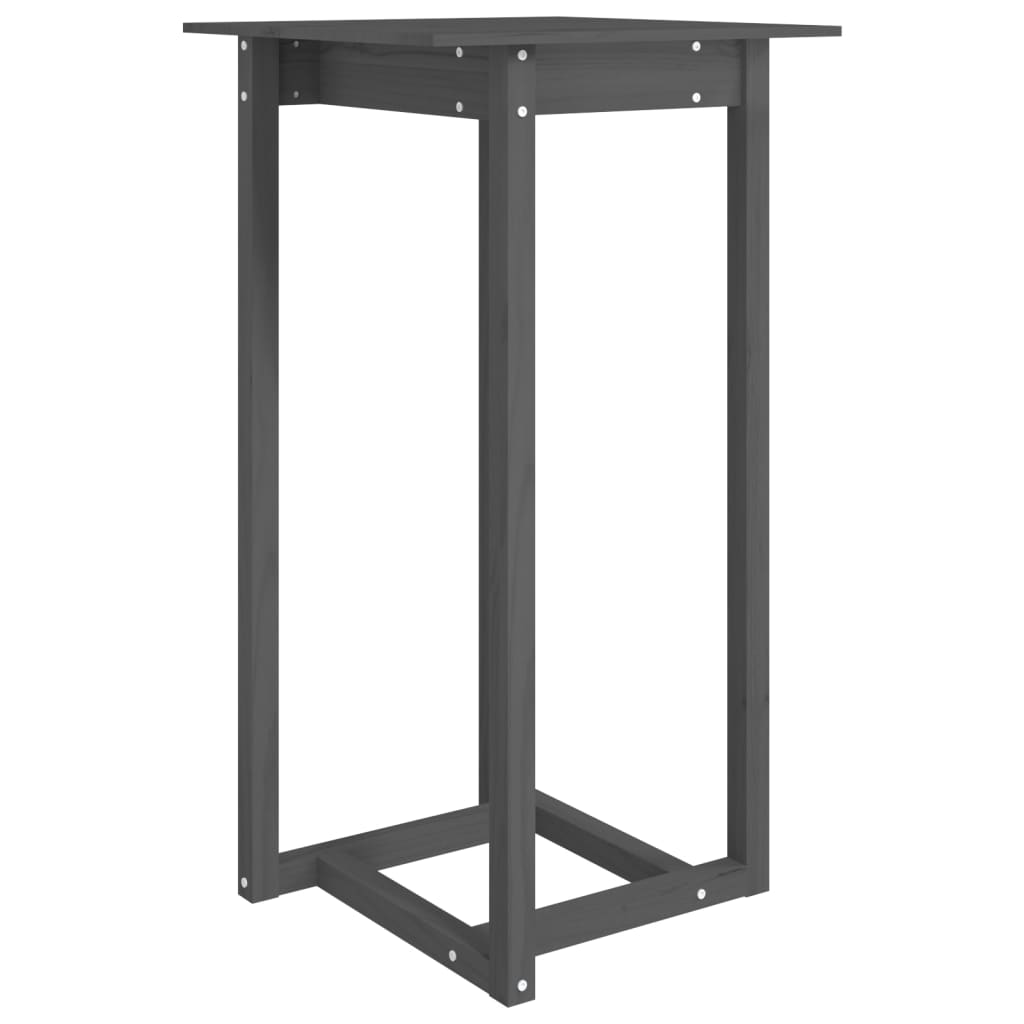Baaripöytä harmaa 60x60x110 cm täysi mänty - Sisustajankoti.fi