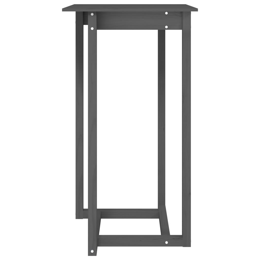 Baaripöytä harmaa 60x60x110 cm täysi mänty - Sisustajankoti.fi
