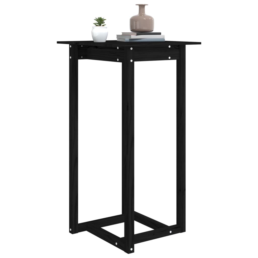 Baaripöytä musta 60x60x110 cm täysi mänty - Sisustajankoti.fi