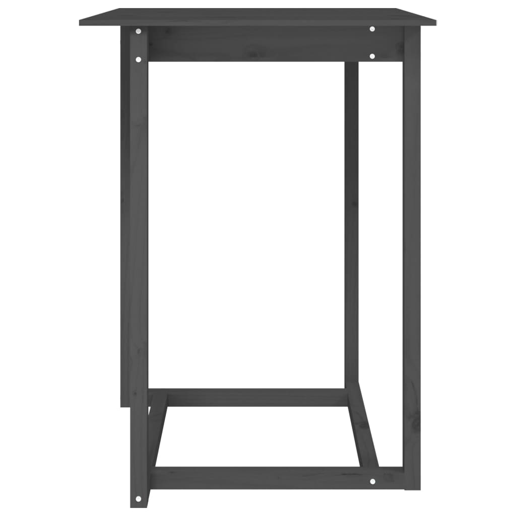 Baaripöytä harmaa 80x80x110 cm täysi mänty - Sisustajankoti.fi