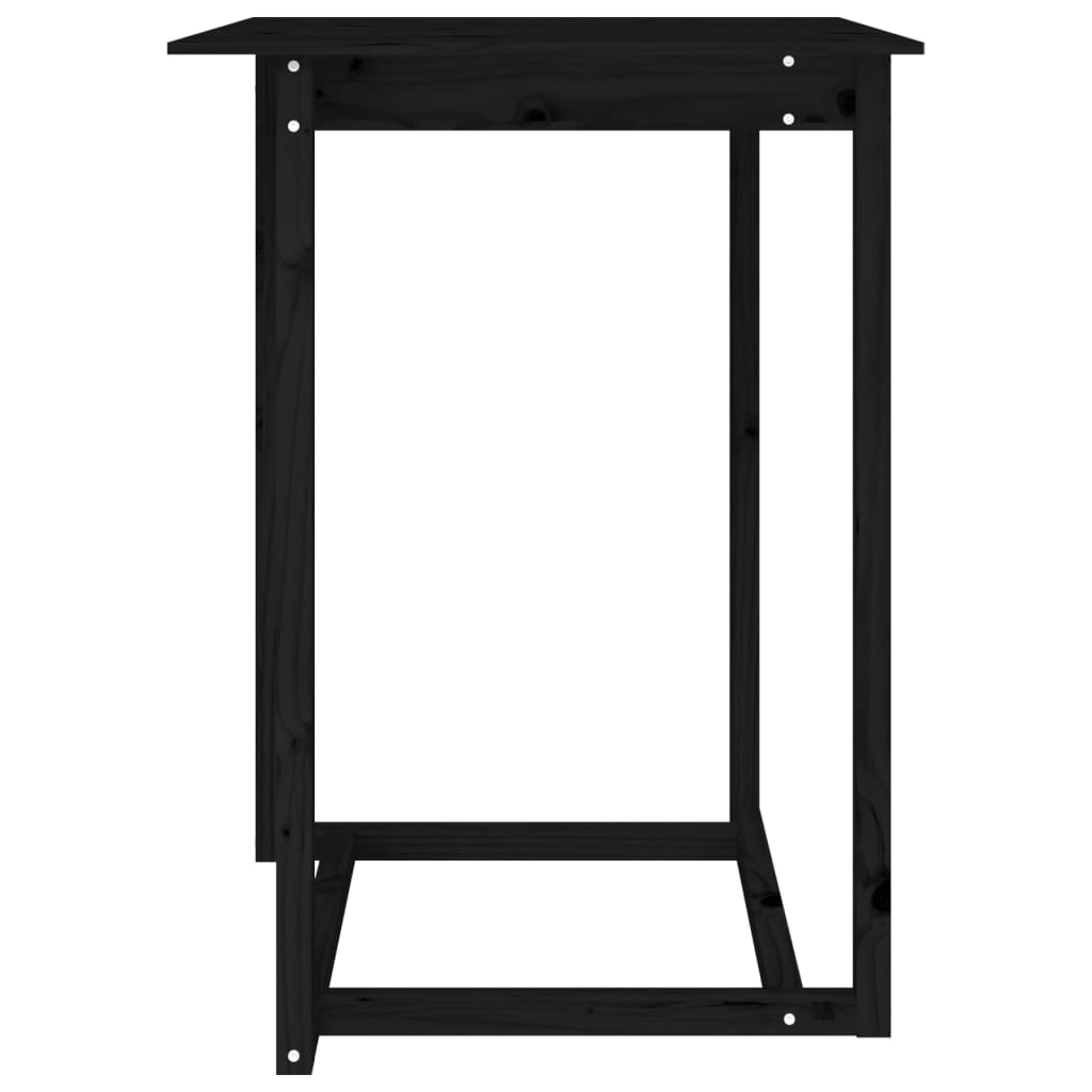 Baaripöytä musta 80x80x110 cm täysi mänty - Sisustajankoti.fi