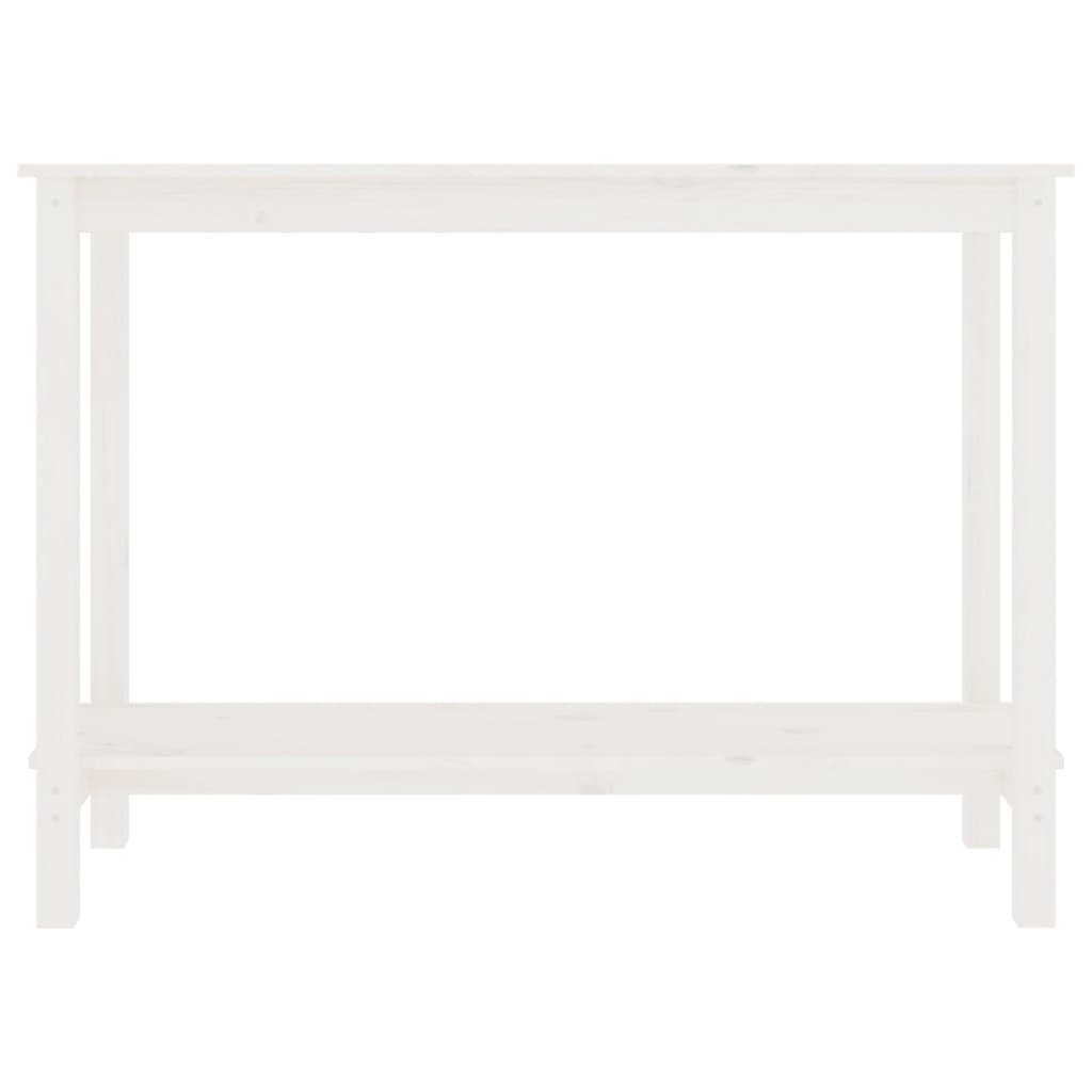 Konsolipöytä valkoinen 110x40x80 cm täysi mänty - Sisustajankoti.fi