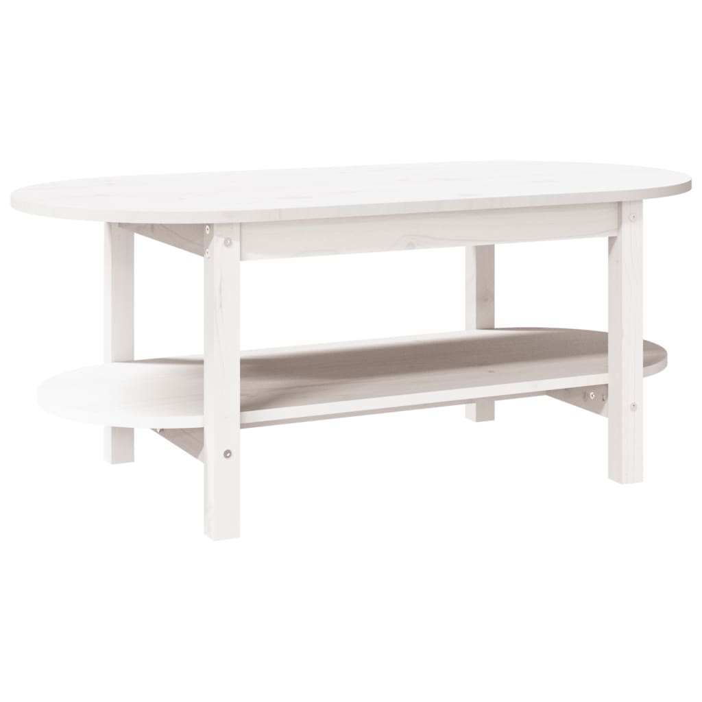 Sohvapöytä valkoinen 110x55x45 cm täysi mänty - Sisustajankoti.fi