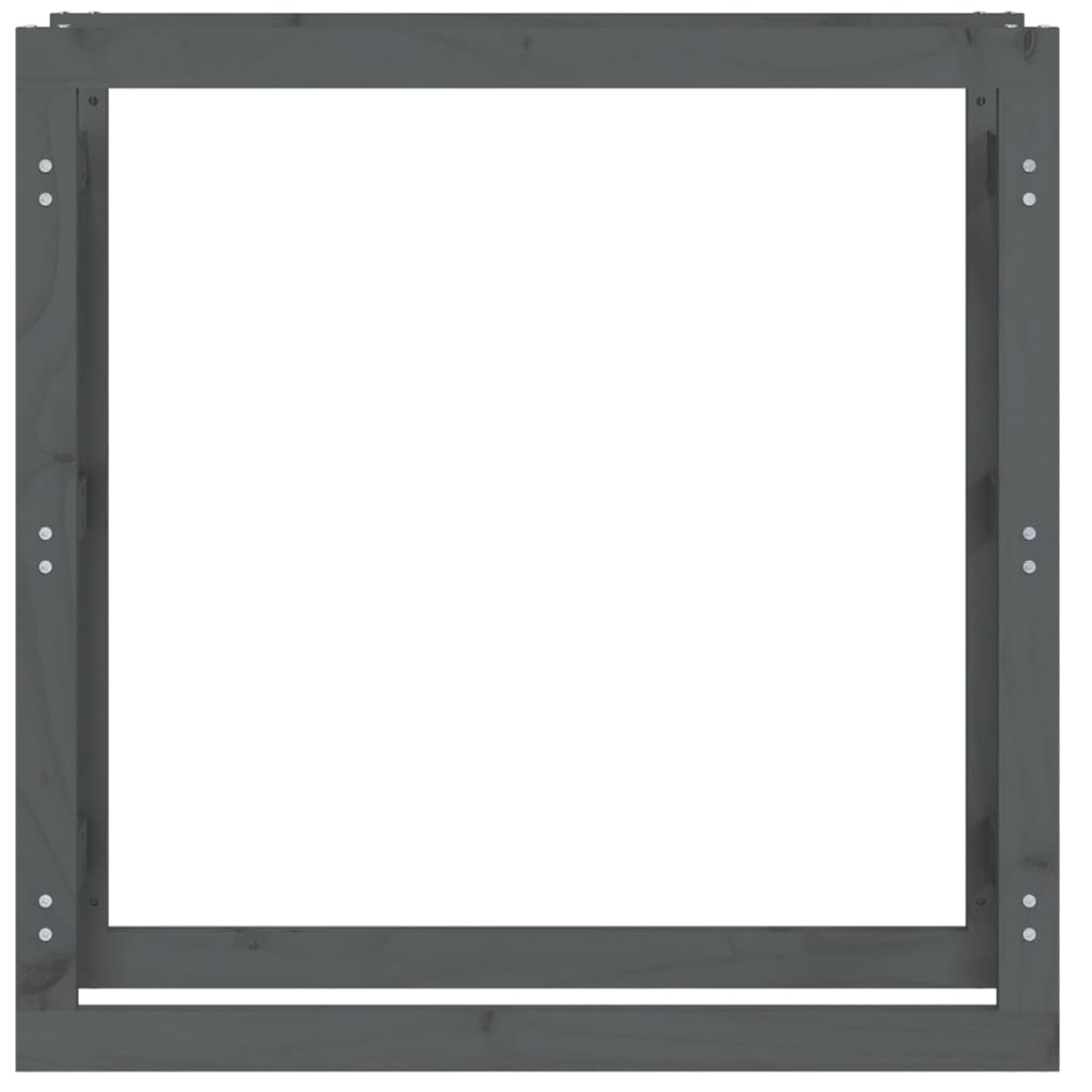Polttopuuteline harmaa 100x25x100 cm täysi mänty - Sisustajankoti.fi