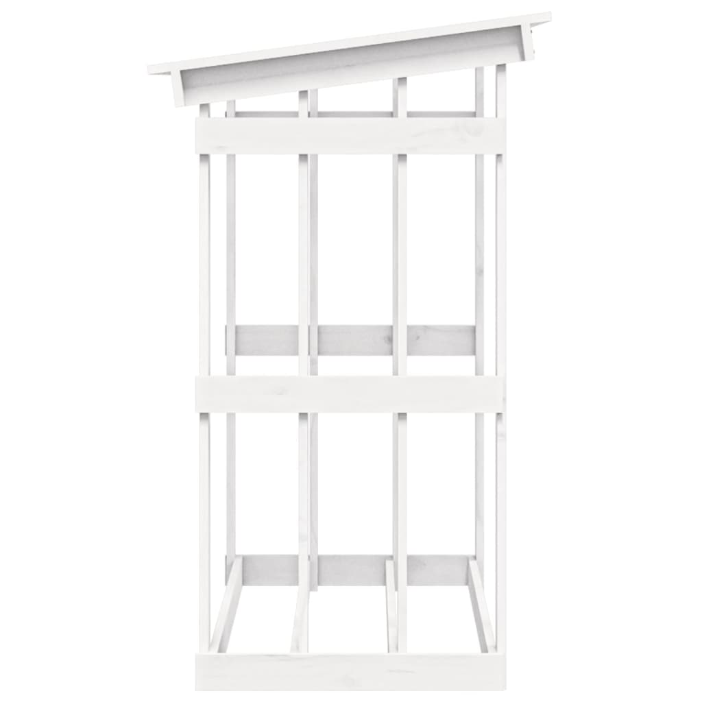 Polttopuuteline valkoinen 108x64,5x109 cm täysi mänty - Sisustajankoti.fi