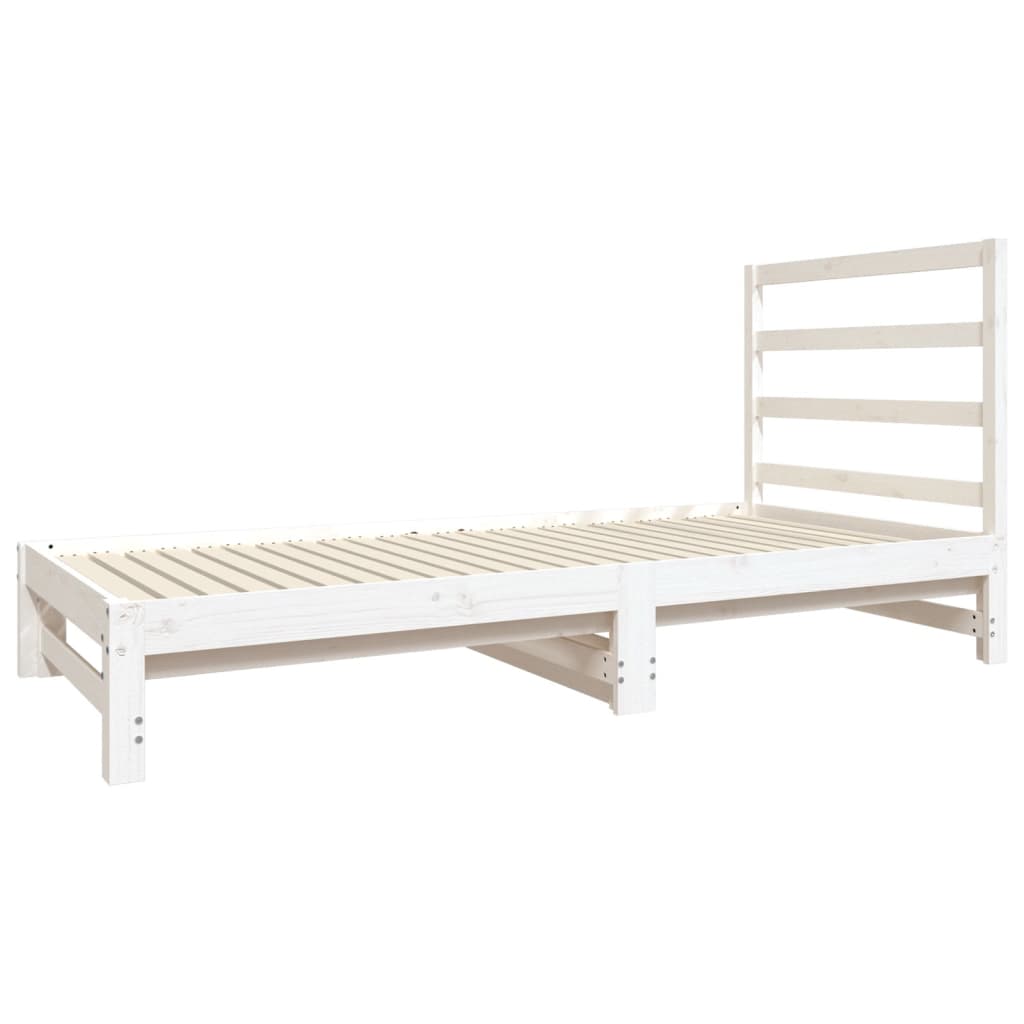 Sohvasänky ulosvedettävä valkoinen 2x (90x190) cm täysi mänty - Sisustajankoti.fi
