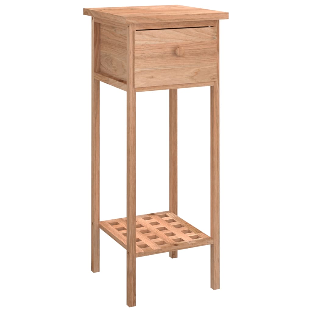 Sivupöytä laatikolla 25x25x60 cm täysi pähkinäpuu - Sisustajankoti.fi
