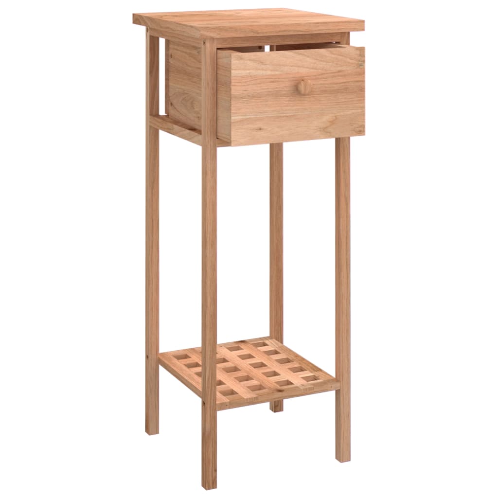 Sivupöytä laatikolla 25x25x60 cm täysi pähkinäpuu - Sisustajankoti.fi