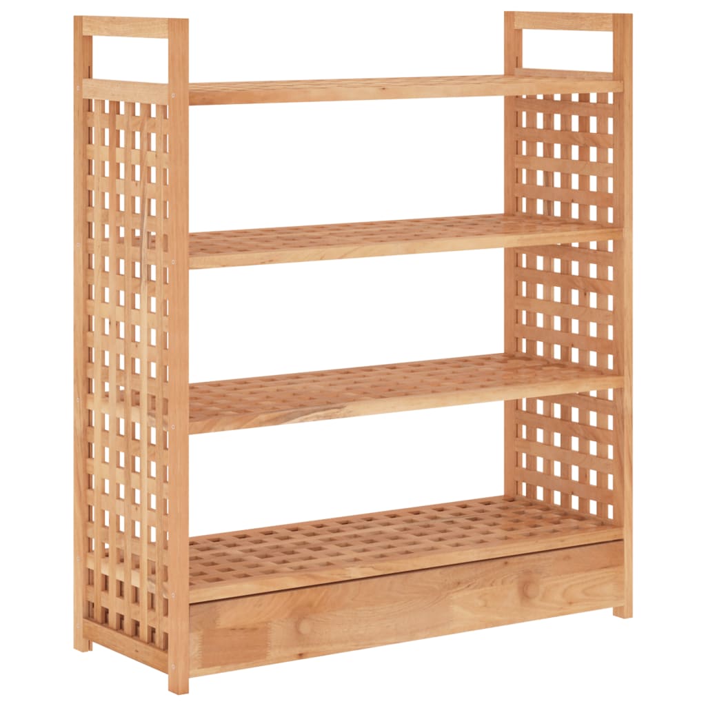 Kenkätelineet laatikolla 70x27x81 cm täysi pähkinäpuu - Sisustajankoti.fi