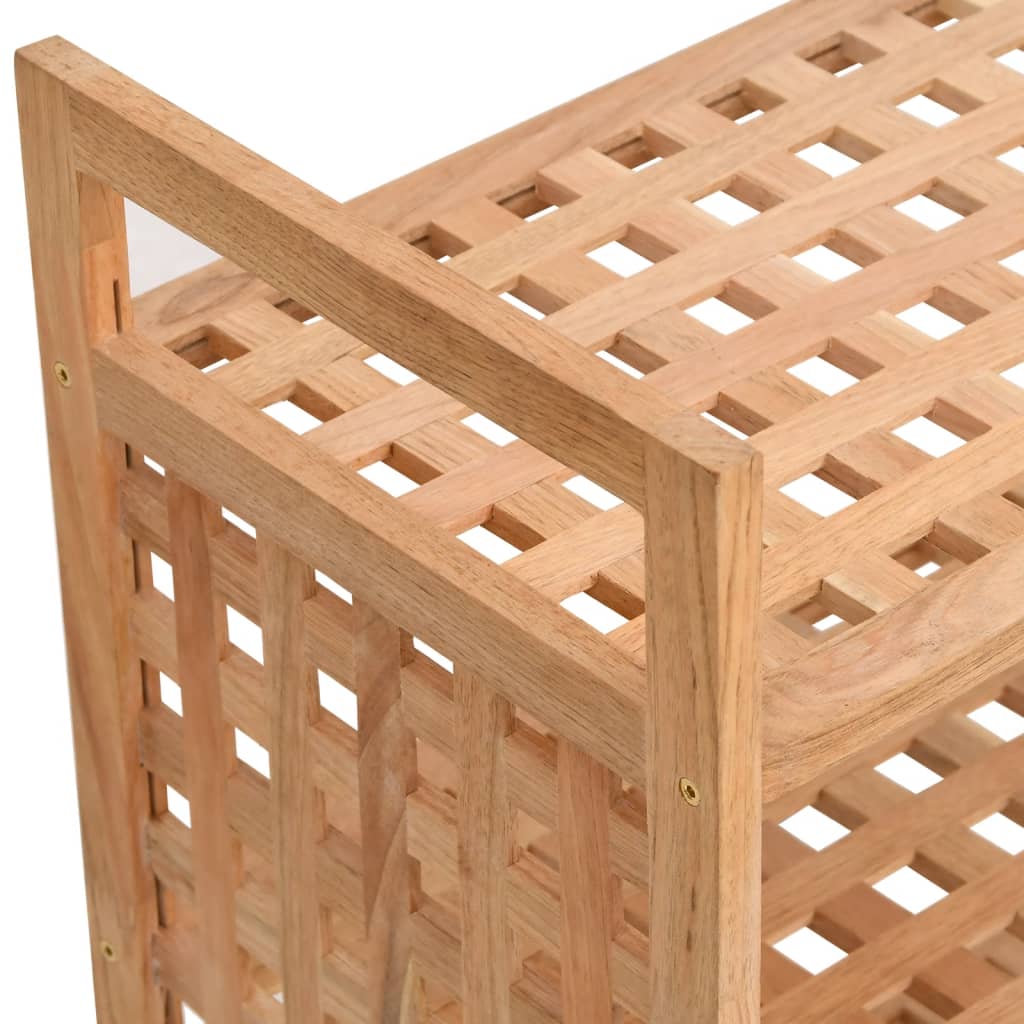 Kenkätelineet laatikolla 70x27x81 cm täysi pähkinäpuu - Sisustajankoti.fi
